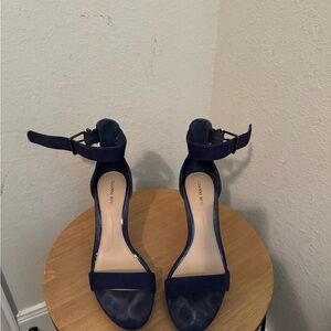 Gianvito Rossi Blue Heels with Ankle Strap